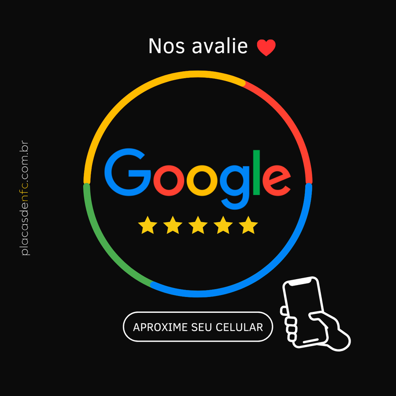 Plaquinha 12x12 Google