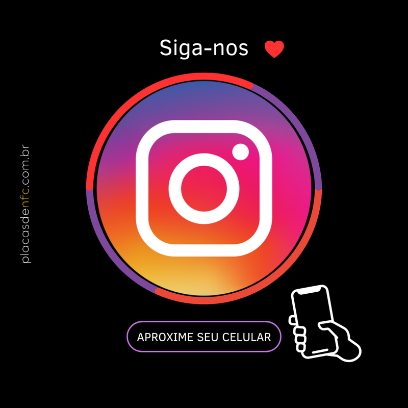 Plaquinha 12x12 Instagram