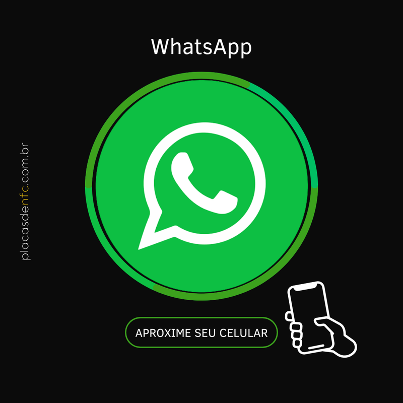 Plaquinha 12x12 WhatsApp