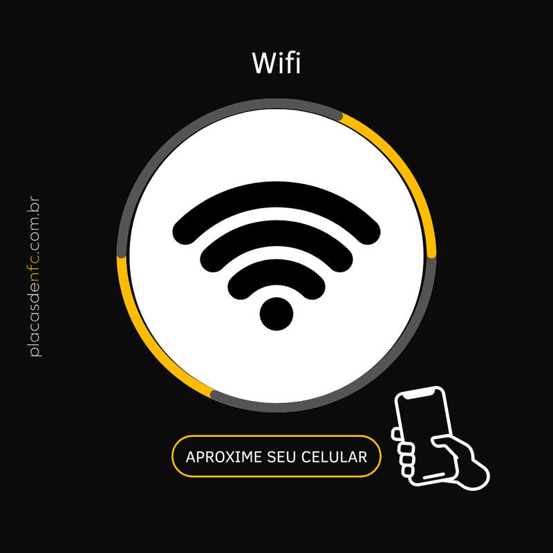 Plaquinha 12x12 Wi-Fi